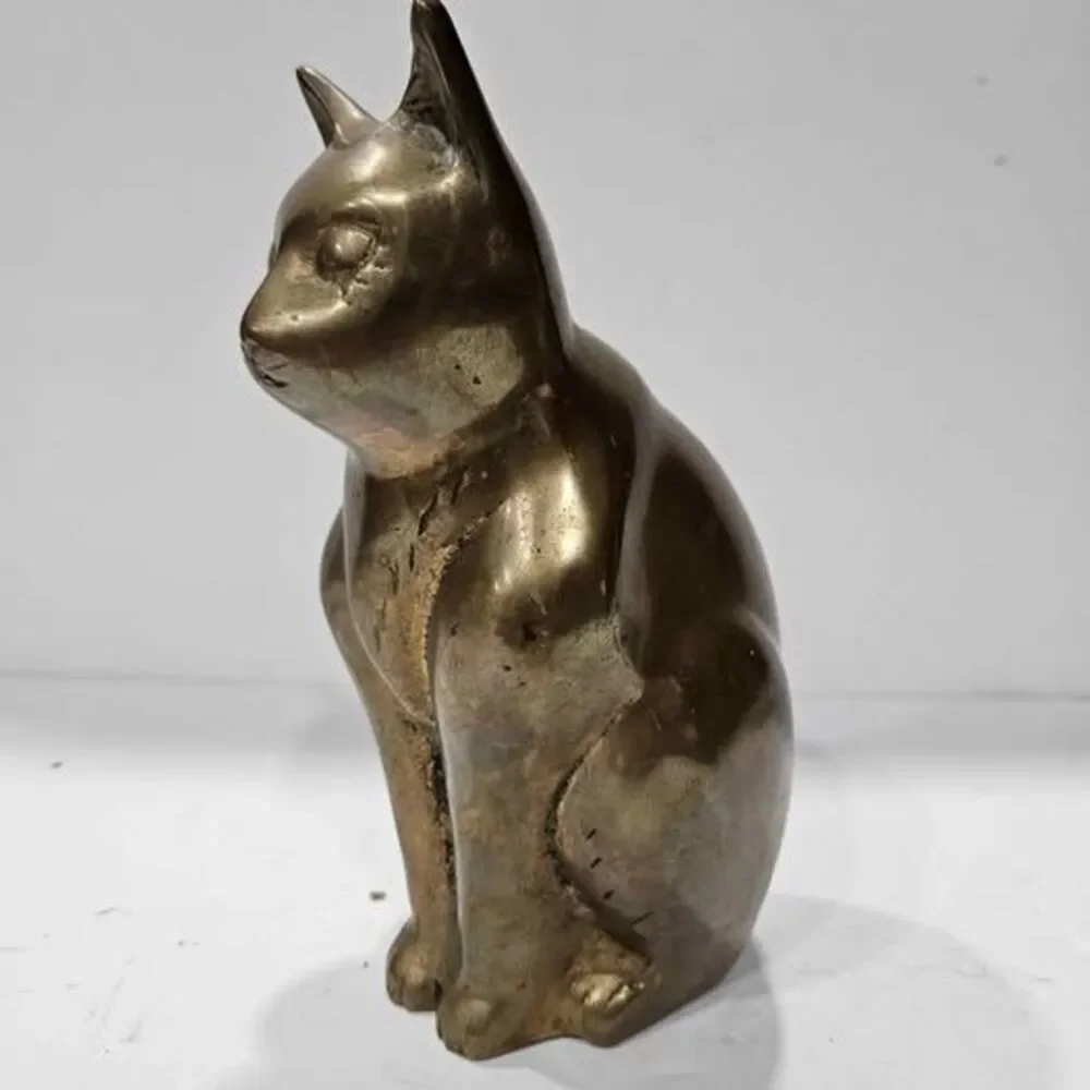 Vintage Brass Cat Figurine